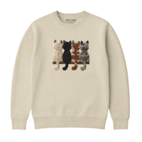 Sweatshirt Chats De Dos Effet Patch