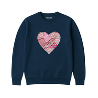 Sweatshirt Coeur Effet Patch - Enfant