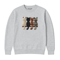 Sweatshirt Chats De Dos Effet Patch