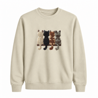 Sweatshirt Chats De Dos Effet Patch