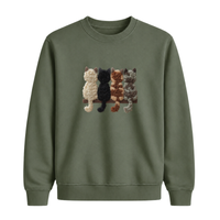 Sweatshirt Chats De Dos Effet Patch