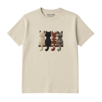 T-Shirt Chats De Dos Effet Patch