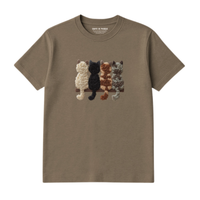 T-Shirt Chats De Dos Effet Patch
