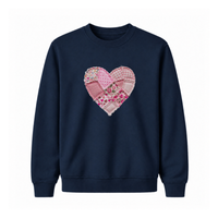 Sweatshirt Coeur Effet Patch - Enfant