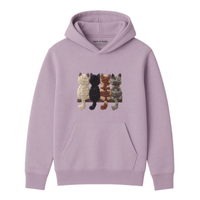 Hoodie Chats De Dos Effet Patch