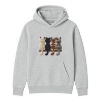 Hoodie Chats De Dos Effet Patch