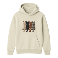 Hoodie Chats De Dos Effet Patch