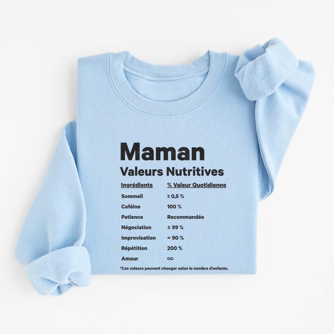 Sweatshirt Valeurs Nutritives