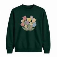 Sweatshirt Tulipes Effet Patch