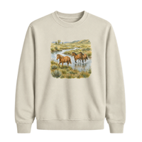 Sweatshirt Chevaux Vintage