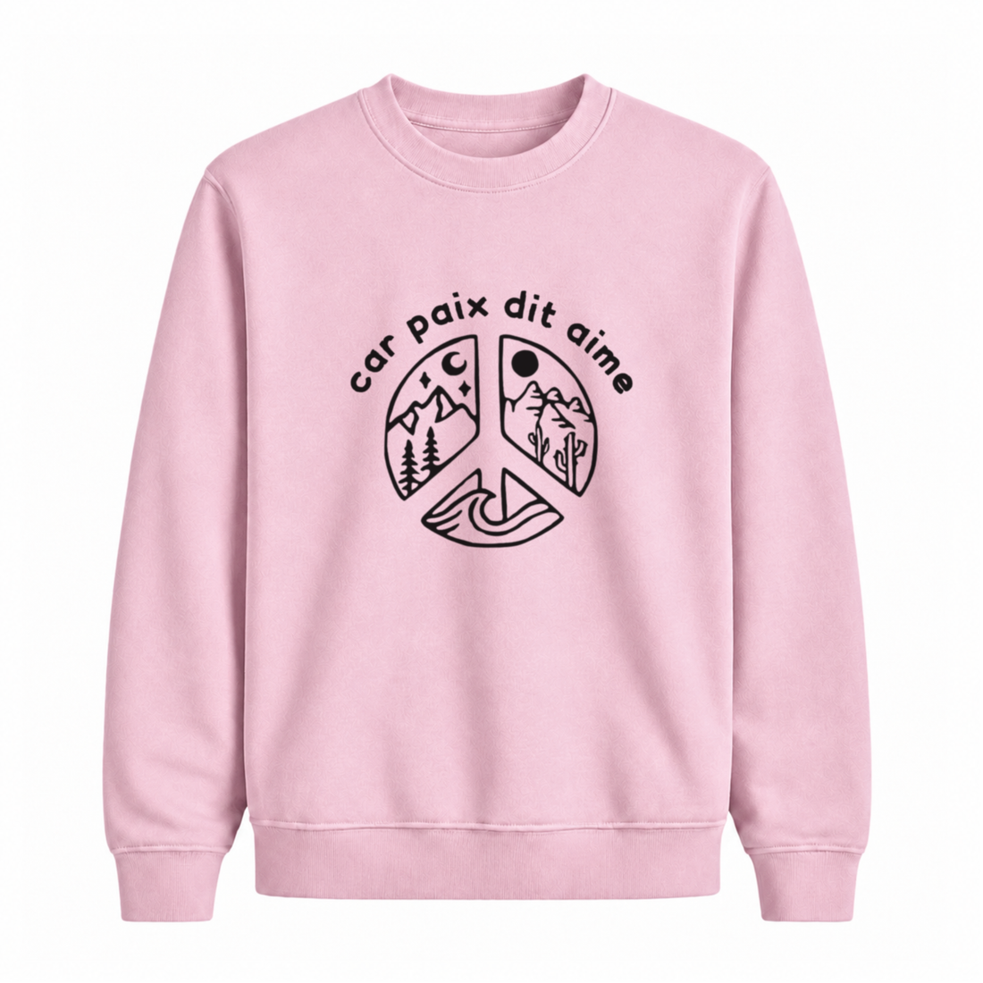 Sweatshirt Car Paix Dit Aime