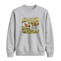 Sweatshirt Chevaux Vintage