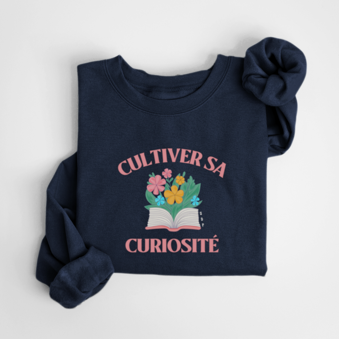 SWEATSHIRT CULTIVER SA CURIOSITÉ - MARINE