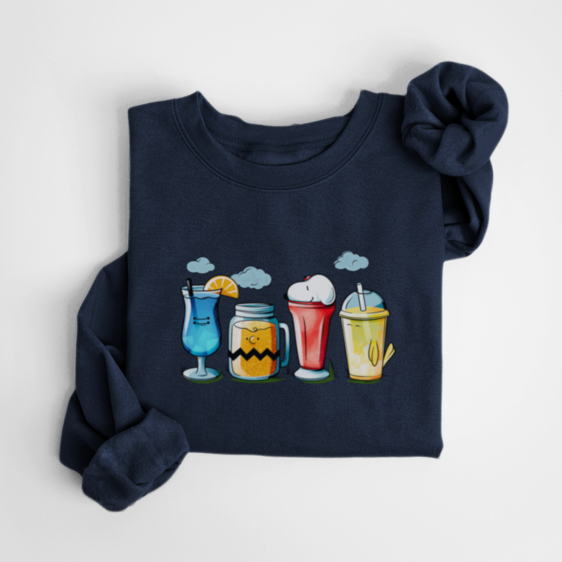 SWEATSHIRT COCKTAILS SNOOPY - MARINE