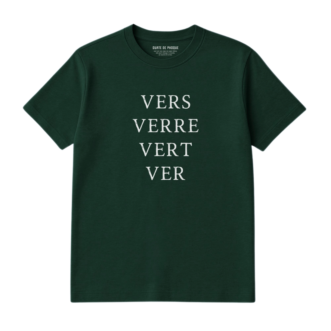 VERS, WOR, GREEN T-SHIRT