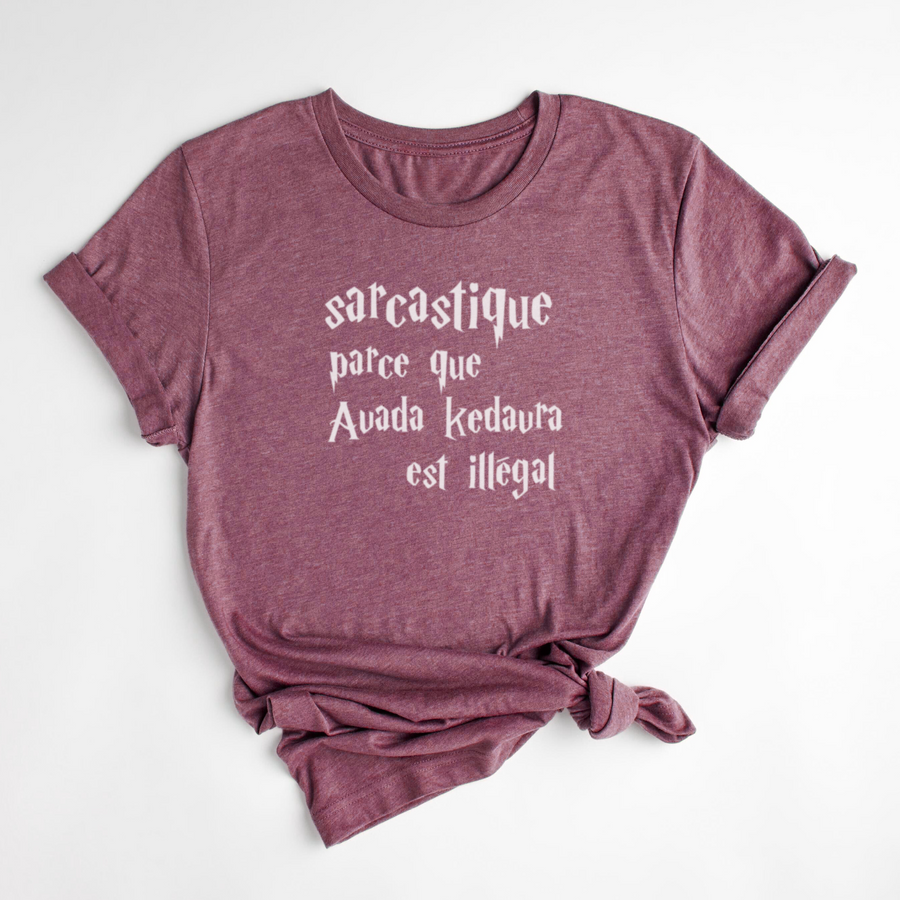 T-SHIRT SARCASTIQUE - CERISE