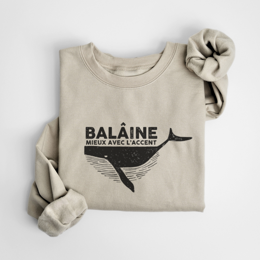 SWEATSHIRT BALAÎNE - AMANDE