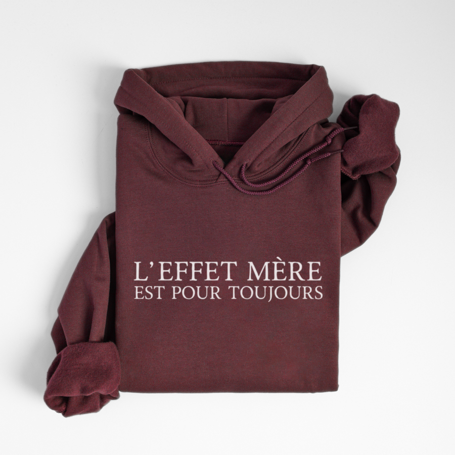 HOODIE EFFET MÈRE - BORDEAUX