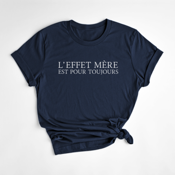 T-SHIRT EFFET MÈRE - MARINE