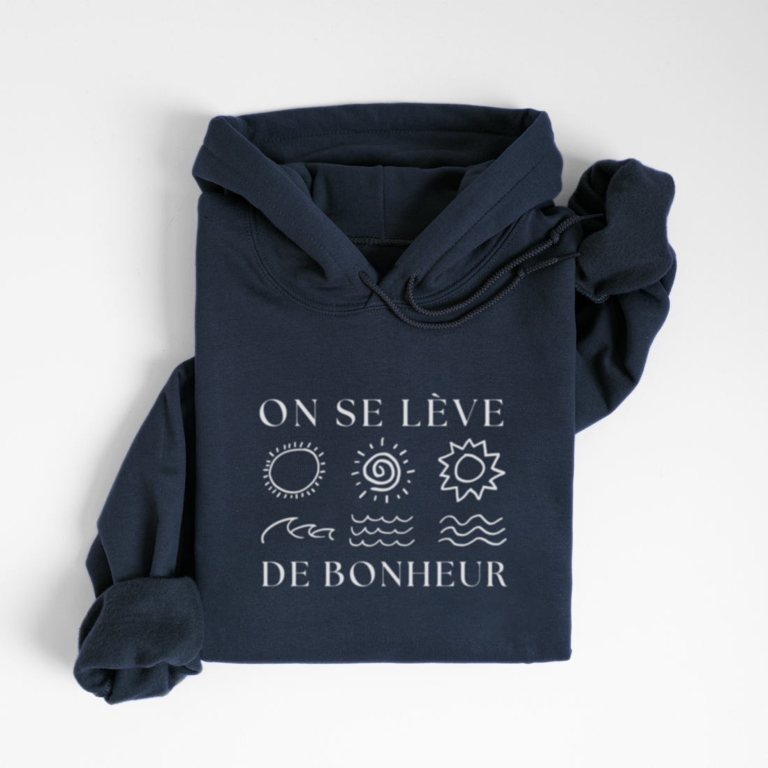 HOODIE LÈVE DE BONHEUR - MARINE