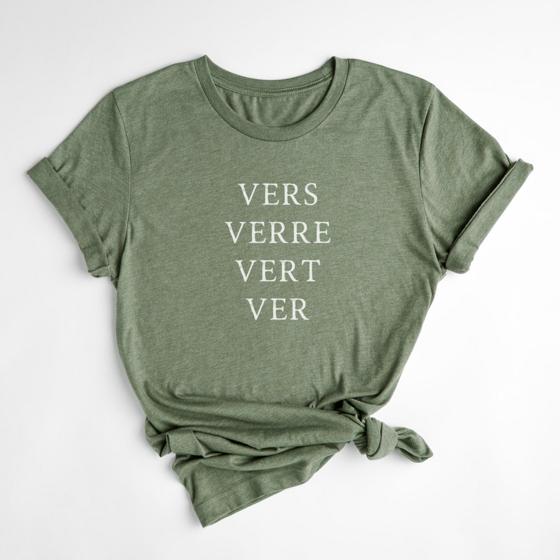 T-SHIRT VERS, VER, VERT - OLIVE