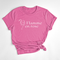 T-SHIRT FLAMME EN ROSE