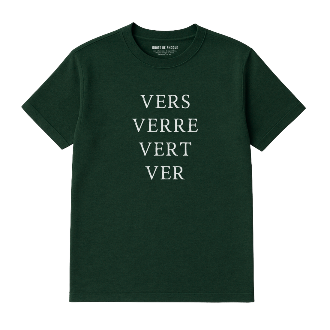 VERS, WOR, GREEN T-SHIRT