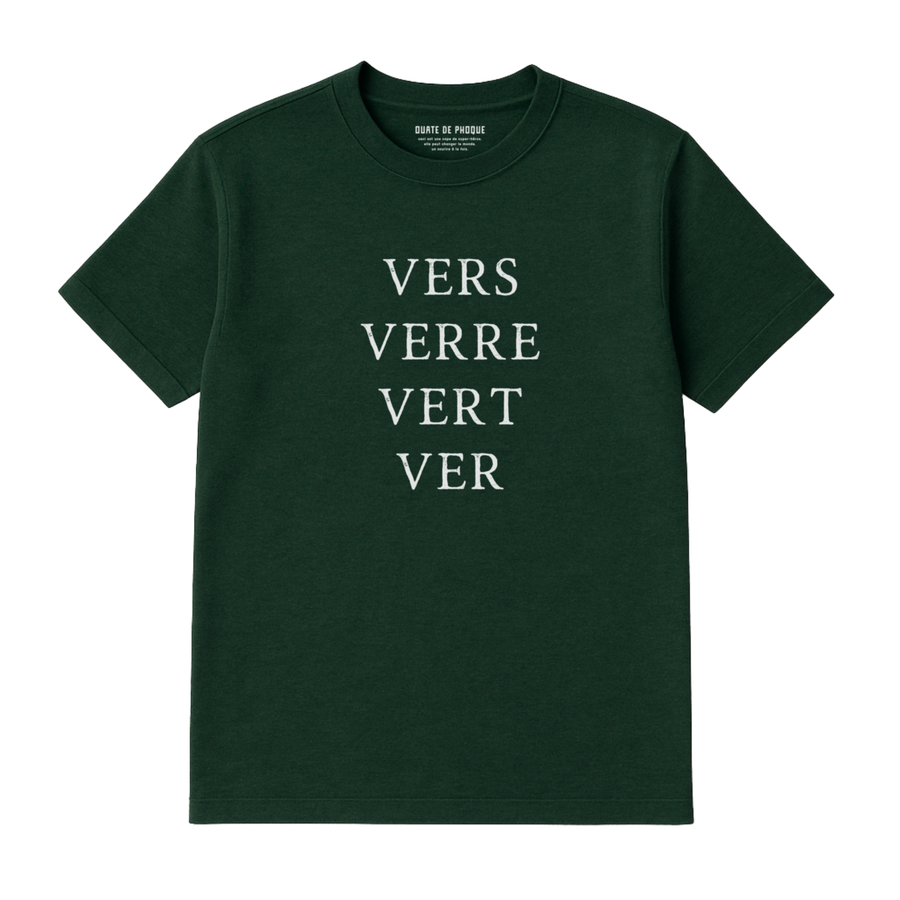 VERS, WOR, GREEN T-SHIRT