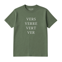 VERS, WOR, GREEN T-SHIRT