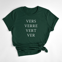 T-SHIRT VERS, VER, VERT