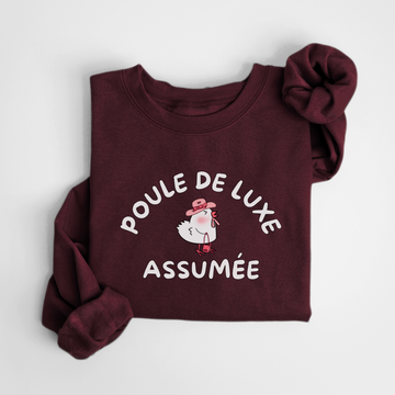 SWEATSHIRT POULE DE LUXE - BORDEAUX