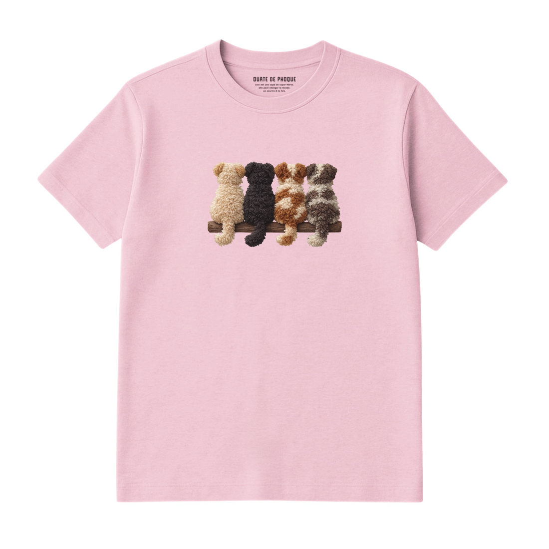 T-Shirt Chiens De Dos - Imprimé