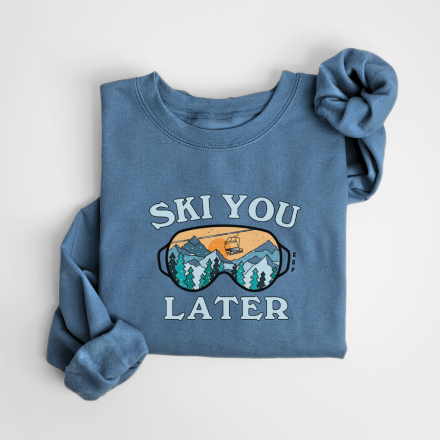 SWEATSHIRT SKI YOU LATER - DENIM