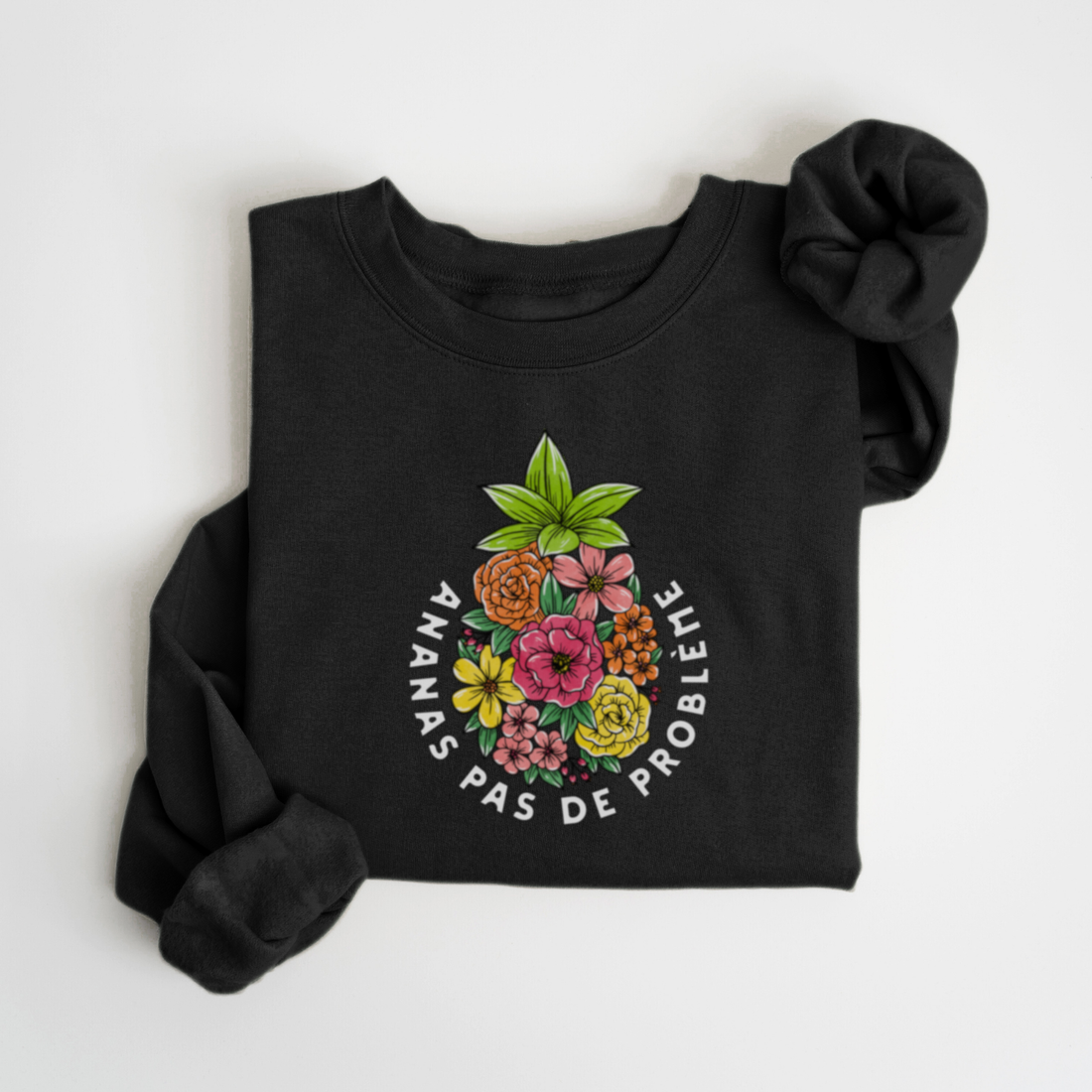 SWEATSHIRT ANANAS PROBLÈME - NOIR