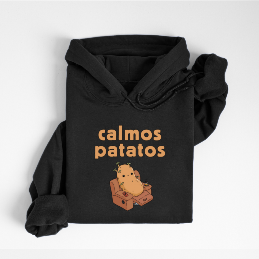 HOODIE CALMOS PATATOS - NOIR