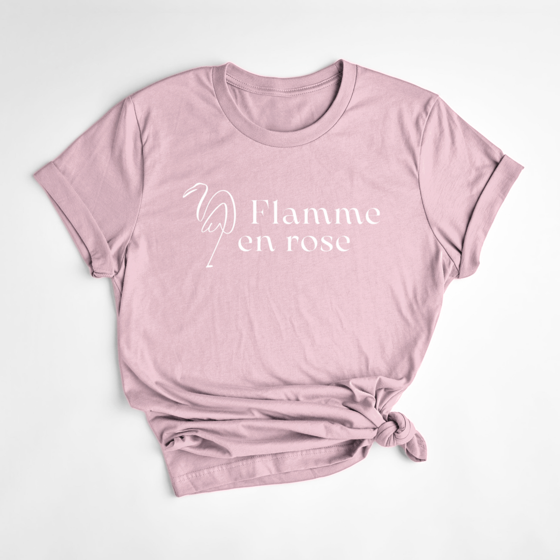 T-SHIRT FLAMME EN ROSE - FLORAL