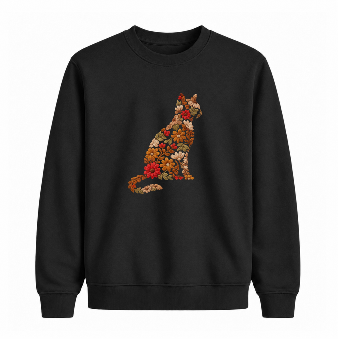 Sweatshirt Chat De Fleurs