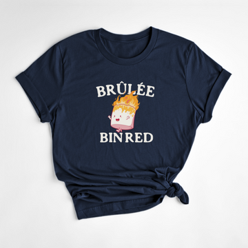 T-SHIRT BRÛLÉE BIN RED - MARINE