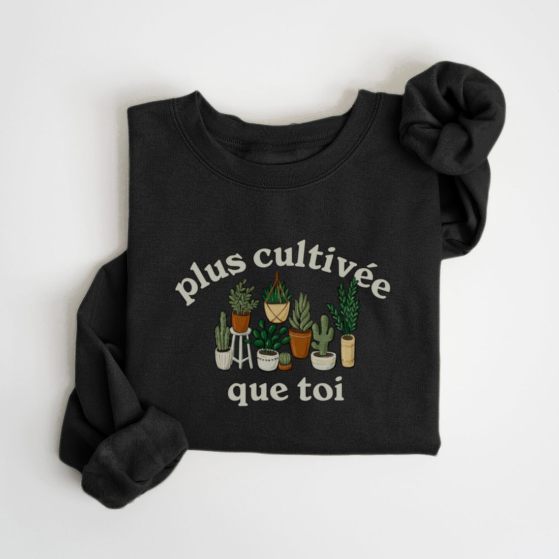 SWEATSHIRT CULTIVÉE - NOIR