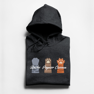 HOODIE ROCHE PAPIER - CHARBON