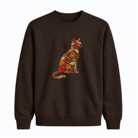 Sweatshirt Chat De Fleurs