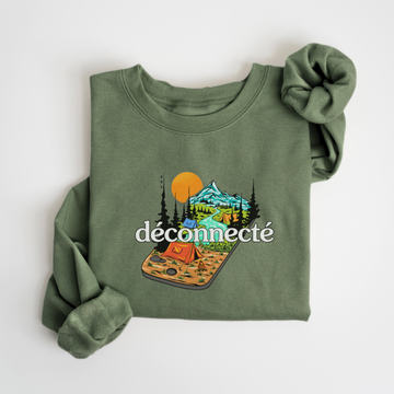 SWEATSHIRT DÉCONNECTÉ - SAUGE