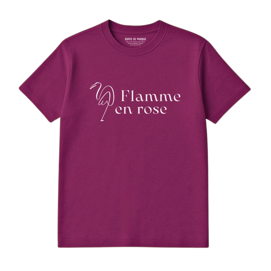 T-Shirt Flamme En Rose