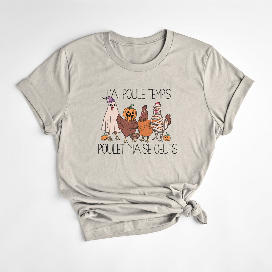 T-SHIRT POULE TEMPS - AMANDE