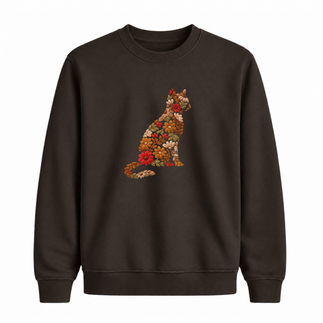 Sweatshirt Chat De Fleurs