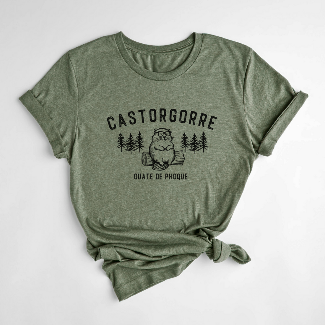 T-SHIRT CASTOR - OLIVE