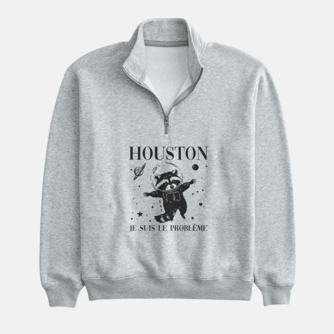 1/4 ZIP HOUSTON - GRUAU