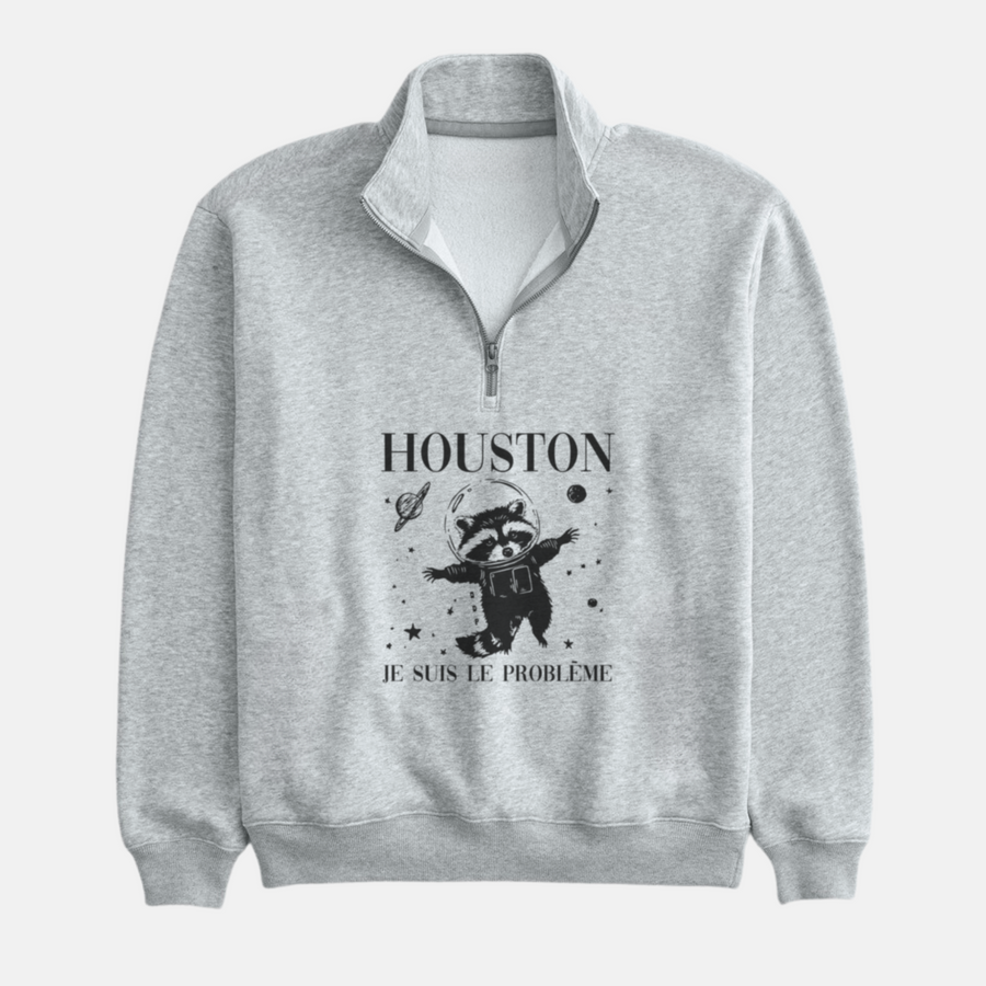 1/4 ZIP HOUSTON - GRUAU