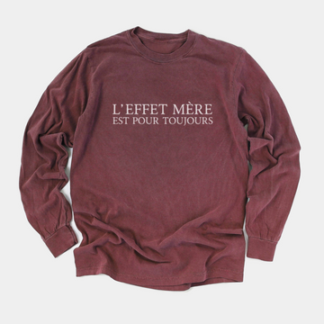 LONGSLEEVE EFFET MÈRE - BORDEAUX