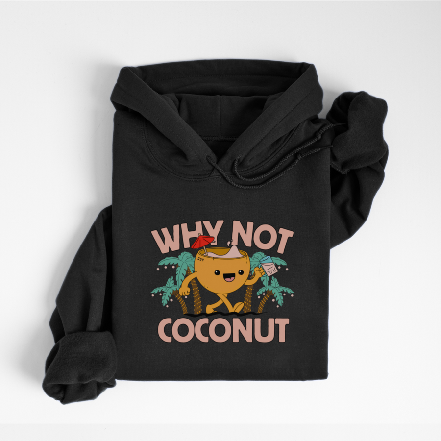 HOODIE WHY NOT COCONUT - NOIR